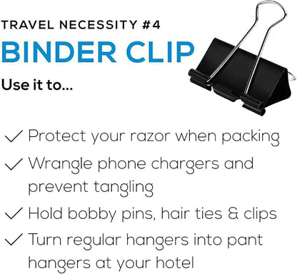 OWLKELA 1.6 Inch (40 Pack) Large Binder Clips, Black Paper Clamps for Office, School, and Home Supplies
