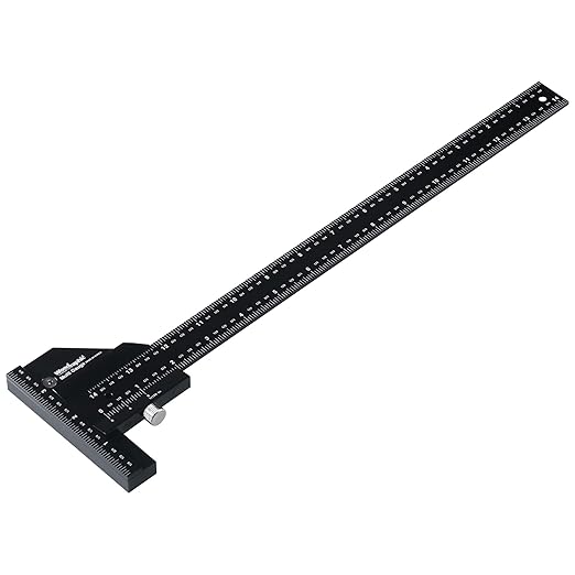 Scriber Gauge 14 Inch – Long Measuring Tool, Marking Ruler, Layout Square, Thickness Gauge, CNC Aluminum Tool for Woodworking, Joinery, Framing, Furniture, Cabinet (New Version)