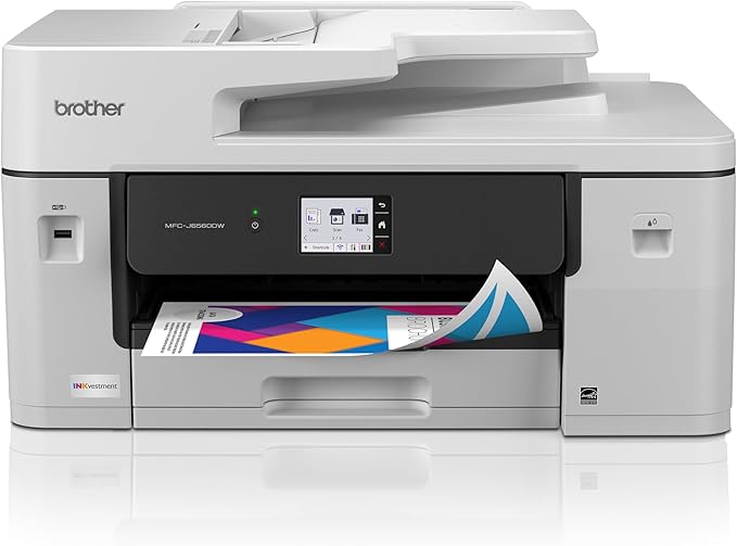 Brother INKvestment 6560 Wireless Color Inkjet All-in-One Printer with 11”x17” Capabilities and 2.7” Color Touchscreen | Includes Refresh Subscription Trial(1) (MFC-J6560DW)