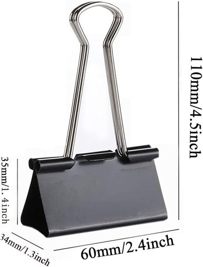 Extra Large Binder Clips 2.4 Inch (20 Pack), Upgrade Big Clips Paper Clamps for Office and Home Supplies, Black