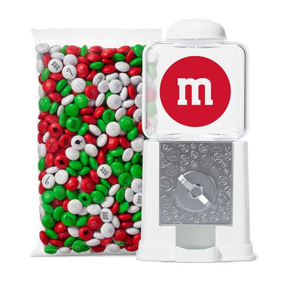 M&M'S WORLD Holiday Candy Dispenser, Unique Holiday Gift filled with Pre-Designed M&M’S Holiday Candies
