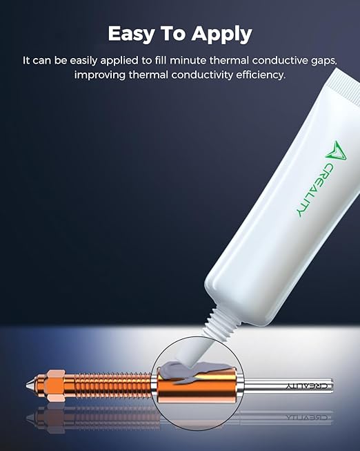 Creality 3D Printer Thermal Grease, High Thermal Conductivity, 250°C High-Temperature Resistant Paste for 3D Printer Hotend&Nozzle, Suit for All FDM 3D Printer (2Pack)