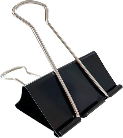 6PCS Jumbo Binder Clips 3 Inch, Black, Binder Clips Extra Large Heavy Duty for Office Supplies