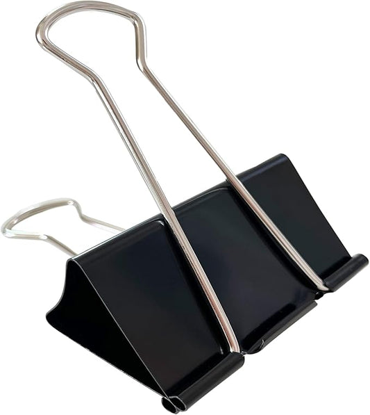 6PCS Jumbo Binder Clips 3 Inch, Black, Binder Clips Extra Large Heavy Duty for Office Supplies