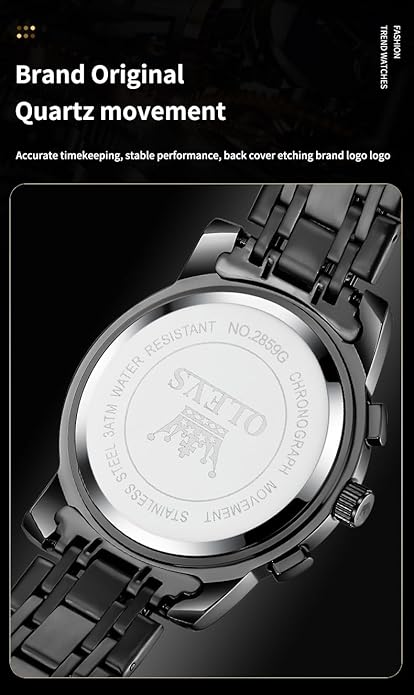 OLEVS Watches Men Waterproof Luxury Big Face Mens Watch Stainless Steel Quartz Analog Dress Watches for Men Luminous Multifunction Man Watch Relojes De Hombre