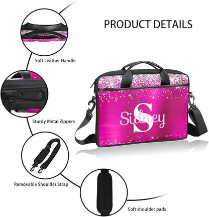 Custom-Laptop-Bag 15 Inch with Name Photo Personalized-Computer-Shoulder-Case Briefcases for Women Men Business