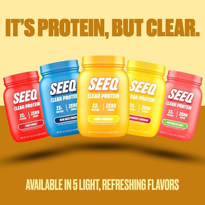 SEEQ Clear Whey Isolate Protein Powder, Mango Pineapple - 22 Servings, 22g Protein Per Serving - 0g Lactose, Sugar-Free, Keto-Friendly, Soy Free - Juice-Like Protein, Post-Workout Recovery