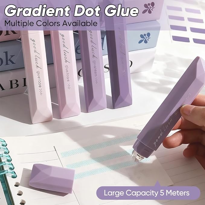 4-Pack Strong Double Sided Tape Roller with 12 Colors Double Line Outline Marker|0.23inx16.4ft Adhesive Tape Glue for Christmas Gift Wrapping,Scrapbooking,Photo,School Office DIY (Green+12 Pens)