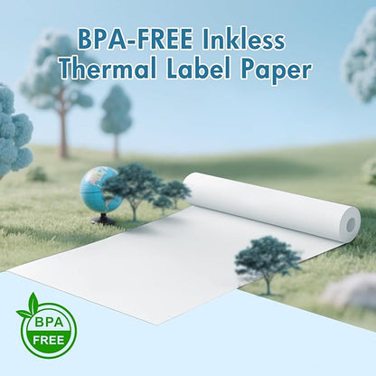 US Letter Size Quick-Dry Thermal Printer Paper 8.5''x11'', A4 thermal paper rolls (4 Rolls), Compatible with Tagzilo C80 Portable Thermal Printer (Printer not included)