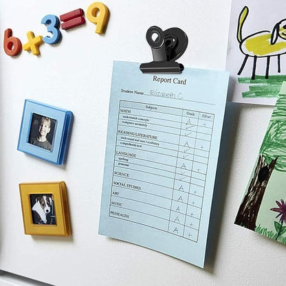 VNDUEEY 500 Pack Black Fridge Magnets Refrigerator Magnets, Magnetic Clips Heavy Duty, Magnetic Paper Clip Holder, Detailed Locker List Display Paper Fasteners on Home, Office, Teaching