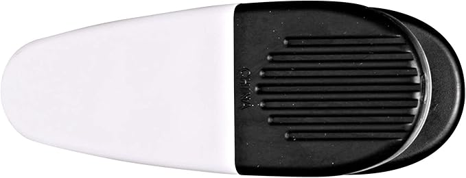 10 Magnetic Memo Holders Set - Large Clip, Plastic - White Black