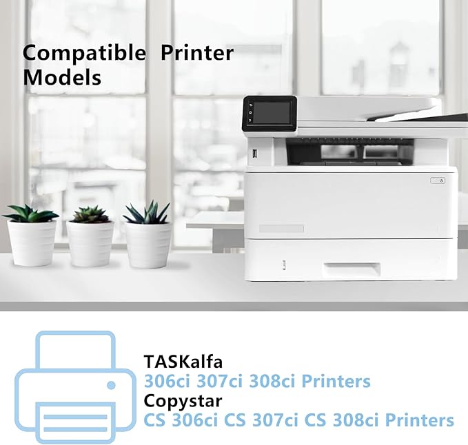 TK-5197 TK5197 High Capacity Toner Cartridge TK-5197K TK-5197C TK-5197M TK-5197Y Toner Compatible for Kyocera TASKalfa 306ci 307ci 308ci Copystar CS306ci CS307ci CS308ci Printer(4-Pack)
