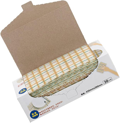 Disposable Kitchen Dish Cloths and Tableware Wipes, 30×42cm, 30pcs, Dual-use Cleaning Cloths for Dishwashing and Household Cleaning