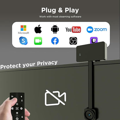 4K Webcam for PC with Remote Control, Ultra HD 1/2.55'' Sensor, Autofocus, 10x Digital Zoom, Low Light Performance, Streaming Webcam for PC/Video Calling/Zoom/Skype/Teams
