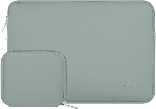 MOSISO Laptop Case 13.3 inch, 13-13.3 inch Laptop Sleeve Bag Compatible with MacBook Air/Pro 13/Pro 14 M5 M4 M3 M2 M1, HP Dell ASUS Lenovo, Neoprene Computer Sleeve Bag with Small Case, Antique Green