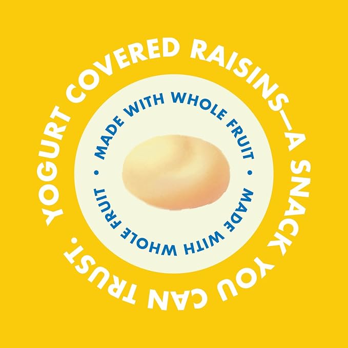 Sun-Maid Vanilla Yogurt Coated Raisins - (6 Pack) 1 oz Snack-Size Box - Yogurt Covered Dried Fruit for Lunches and Back To School Snacks