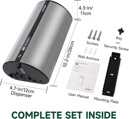 29fl.oz/850ml Commercial Automatic Liquid Soap Dispenser Wall-Mounted Large Capacity Model 1209 Silver