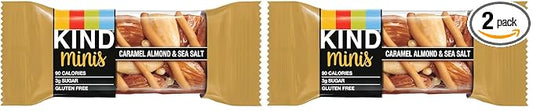 KIND Mini Bars, Dark Chocolate Nuts & Sea Salt/Caramel Almond & Sea Salt, Gluten Free, 100 Calories, Low Sugar, 80 Count (Pack of 2)