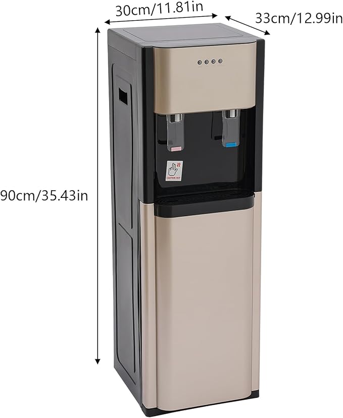 Bottom Loading Water Dispenser with Hot & Cold Functions, 20L/5.28Gal Capacity, 304 Stainless Steel Tank, 450W Fast Heating for Home & Office Use, Dark Gray