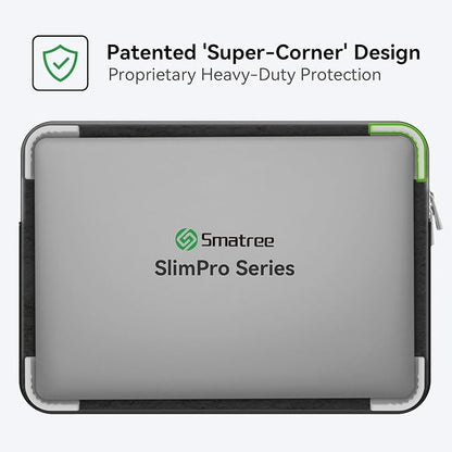 Smatree SlimPro Laptop Sleeve Case for 14 inch Acer Swift 1 Laptop - SF114-34-P7FH, Case with Swift-Access Accessory Pocket, Patented Super-Corner Design, Light Grey (S420LG)