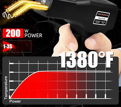 200W Plastic Welder, 2000PCS Staples 10PCS Sandpaper, Plastic welding Kit, Plier Custom Carry Case, Plastic Repair Car Bumper Repair Simplicity Of Use