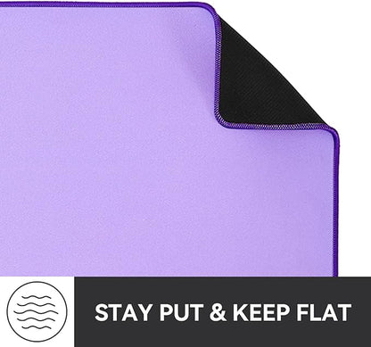 Waterproof Large Gaming Mouse Pad with Durable Stitched Edges, Non-Slip Rubber Base, Grainy Jacquard Mouse Mat Desk Pad for Home Office Gaming, 31.5''x11.8''x0.12'', Purple