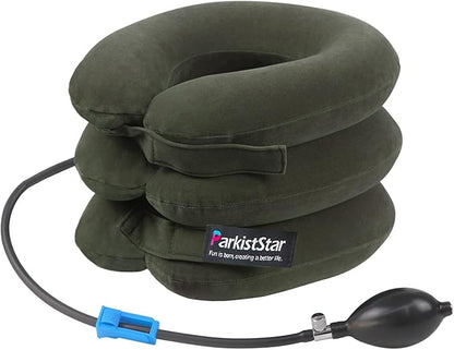 Cervical Neck Traction Device,inflatable neck extended version of the traction stand, relieve neck pain and shoulder pain, and effectively correct poor sitting posture (including health care tutorial)