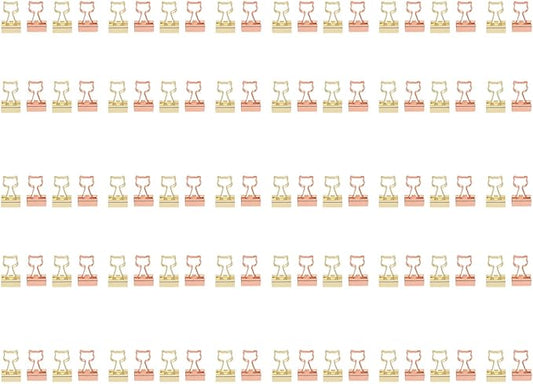 Cat Clips, Cute Clips Shaped Paper Medium, 100pcs in Two Colors - Strong Clamping Force, Rustproof Metal, Ideal for Students and Office Use