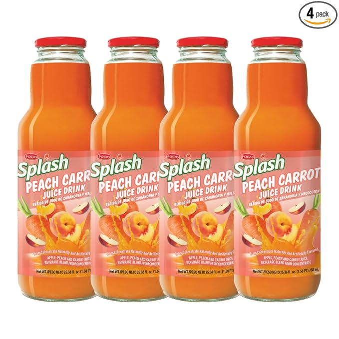 SPLASH Peach Carrot Juice Drink 750ml, 4 Pack