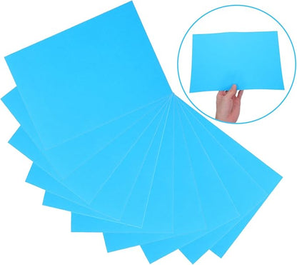 Zerodeko 100pcs Blue Colored Copy Paper Printer Paper for Origami Crafts DIY Art Projects Vibrant Color Reproduction Ink Absorbent Duplex Printing Suitable for Advertising and Design Drafts