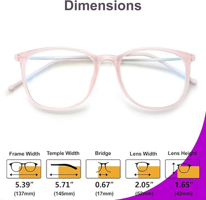 VISOONE Anti Slip TR90 Blue Light Blocking Glasses Size M Eyewear Frame with Anti Glare Eye Protection for Women GaeL