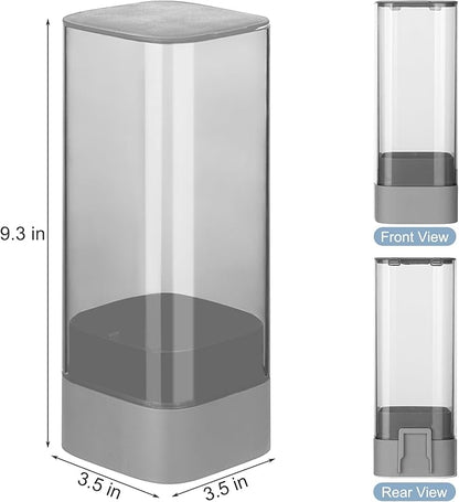MYITYARD Cup Dispenser, Pull Type Wall Mount Cup Holder for Water Cooler Fit 3oz-5oz Disposable Paper and Plastic Cups, Bathroom Mouthwash Cup Dispenser for Home, Office, Gym, Hospital (Grey)