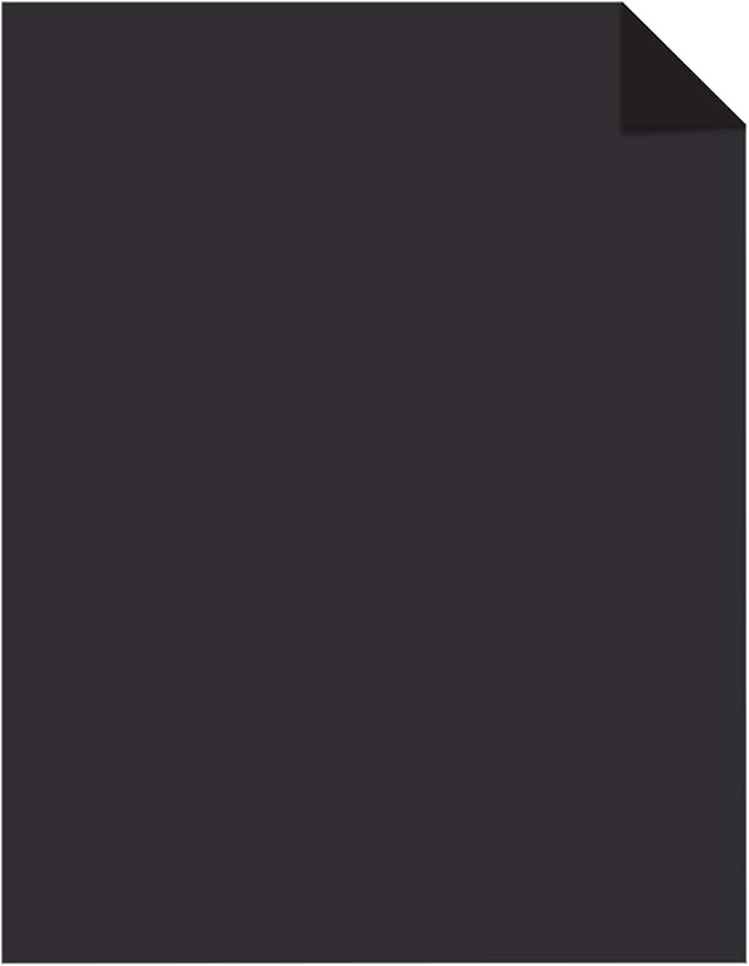 Astrobrights Color Cardstock, 65 lb Cover Weight, 8.5 x 11, Eclipse Black, 100/Pack (Pack of 6)
