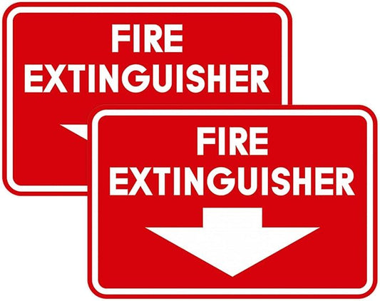 Signs ByLITA Classic Framed Fire Extinguisher (Red) - Small 2 Pack