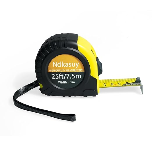 25ft Self-Locking Tape Measure. Dual Metric/Imperial Scales. Durable Carbon Steel, Clear Markings. Perfect for DIY, Construction & Woodworking