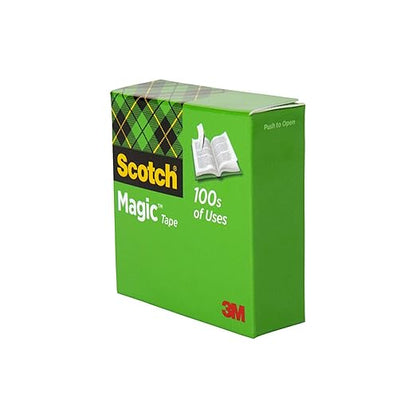 Scotch Magic Tape, Invisible, Home Office Supplies and School Supplies for College and Classrooms, 12 Refill Tape Rolls, Create Halloween Crafts