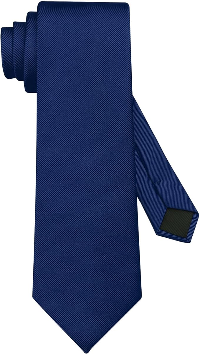 DecTwig Men's Ties Solid Color Formal Neckties 3.15" (8CM) Black Ties For Men