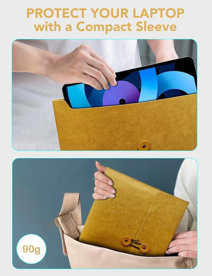 PHOCAR MacBook Air 13 inch Sleeve, Made of Kraft Paper, Waterproof & Antiscratch, Retro Design Laptop Sleeve for MacBook Air 13.3"/13.6" M4 M3 M2 M1