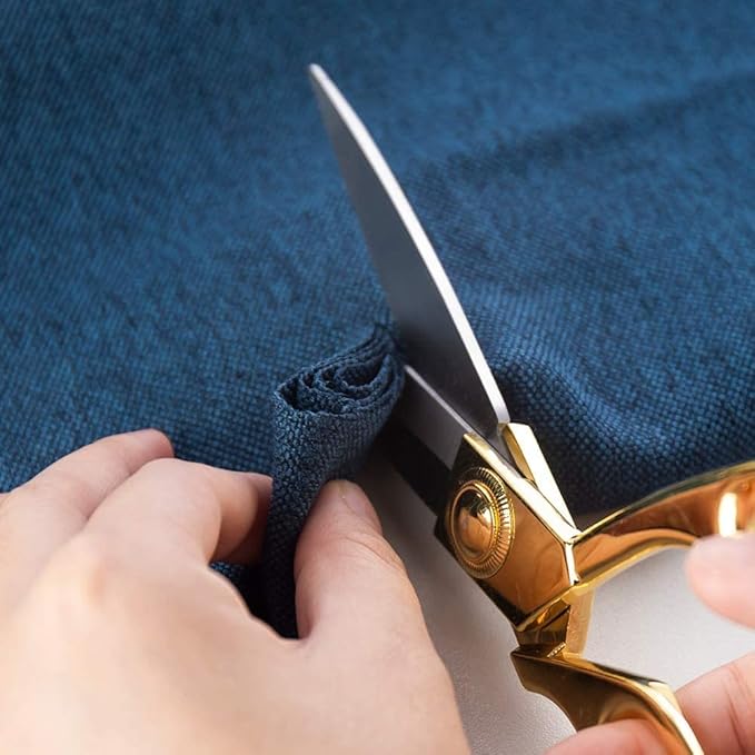 Professional Heavy Duty Tailor Scissors 8" Gold Stainless Steel Dressmaker Shears(Gold)