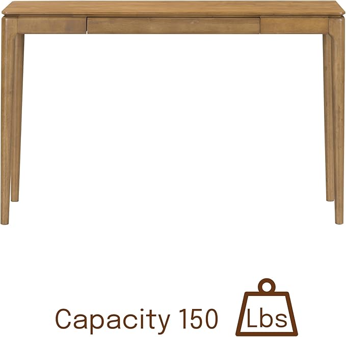 NTC Mingle Console 47 Inch Modern Design, Rectangular Dinner Table for Dining Room, Living Room Furniture, Effortless Assembly - Teak Look