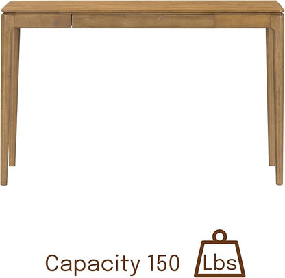 NTC Mingle Console 47 Inch Modern Design, Rectangular Dinner Table for Dining Room, Living Room Furniture, Effortless Assembly - Teak Look