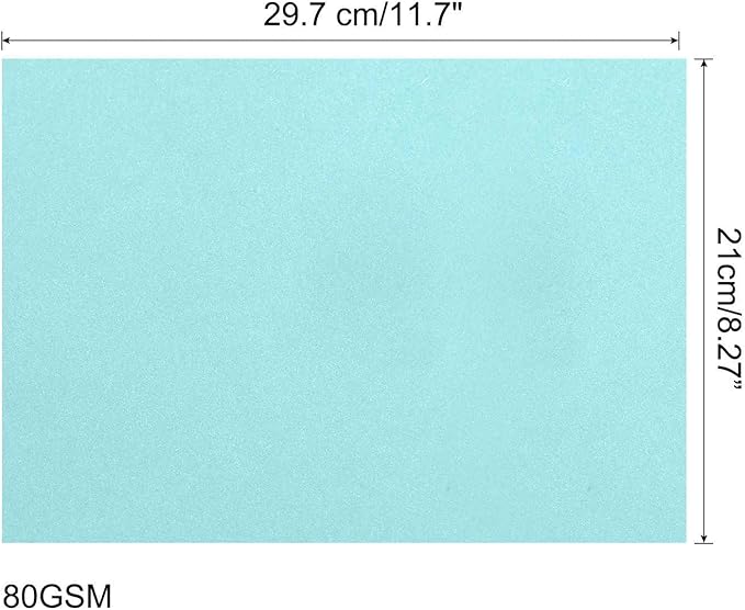 MECCANIXITY 50 Sheets Colored Copy Paper 8.3 x 11.7Inch Printer Paper 80gsm Light Blue for Office Printing, Document Copying, Invitations, Forms, Art Projects