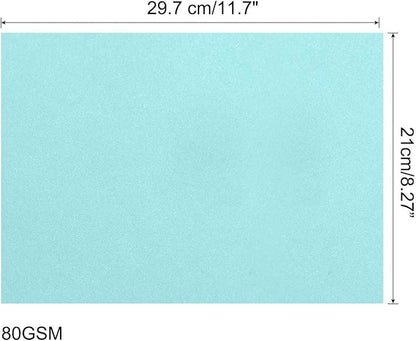 MECCANIXITY 50 Sheets Colored Copy Paper 8.3 x 11.7Inch Printer Paper 80gsm Light Blue for Office Printing, Document Copying, Invitations, Forms, Art Projects