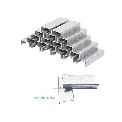 Standard Staples,Desktop Staples 1/4" (26/6), Galvanised Staple 26/6 Type, 1/4" Jam Free Sharp Chisel Point Design Staple for Office School Home Stapler Stapling Refills - 4 Boxes (4000Pcs)