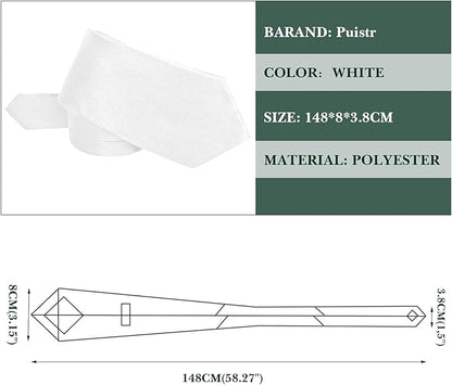 Men's Ties Solid Pure Color 3.15" (8CM) Necktie Plain Formal Business Wedding Black Ties For Men