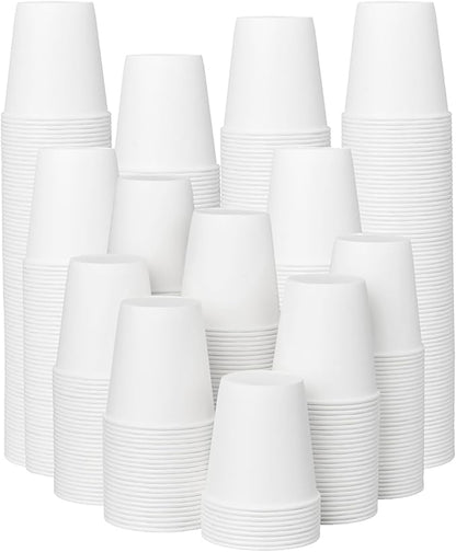 600 Pack 3 oz Paper Cups, Small Coffee Cups, Disposable Mini Bathroom Mouthwash Cups, Suitable for Party, Picnic, Travel, and Events