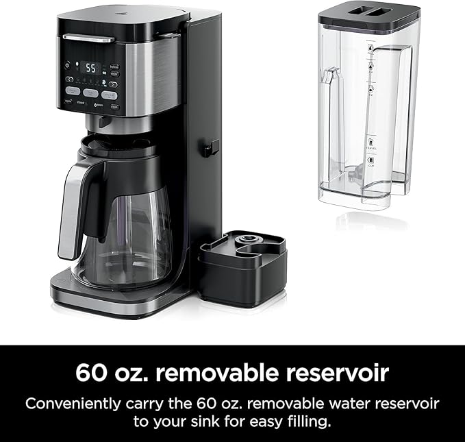 Ninjja | Drip Coffee Maker | Dual-Brew Pro Hot & Iced Coffee Machine | Use with KCup Coffee Pods | 3 Brew Styles (Classic, Rich, & Iced) | 60oz Removable Reservoir & Dishwasher Safe | Black | CFP101