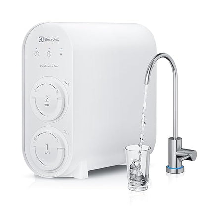 Electrolux PureEssence Eco Tankless Reverse Osmosis Water Filter, 600GPD 9-Stage RO Water Filtration System, 3:1 Pure to Drain, NSF/ANSI 42/58/372 Certified, Reduce TDS/Fluoride, Smart LED Faucet