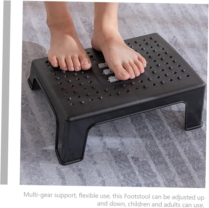 Zerodeko Non-Slip Footstool Under Desk Footrest Stable Office Step Stool with Strong Load Capacity for Home Sofa Leg Support Comfortable
