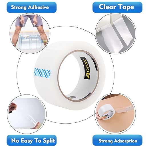 Clear Packing Tape Heavy Duty Refill Rolls Sealing Great for Packing Box Shipping and Moving Supplies Packaging 36 Rolls 1.88" x 65 Yards 3" Core 2.7 Mil Thick Adhesive